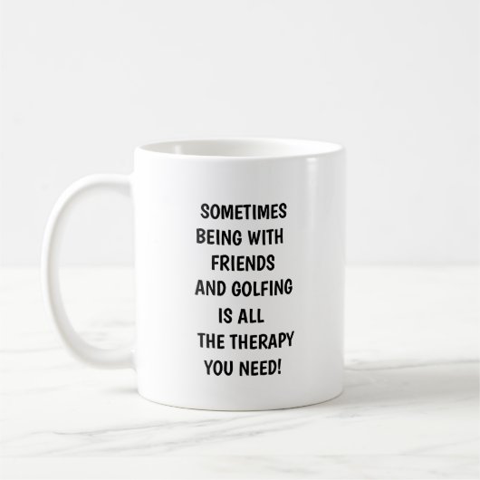 Golfing en Vriend - Funny Mug Koffiemok (Links)