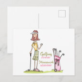 Golfing Forever Briefkaart (Voorkant / Achterkant)