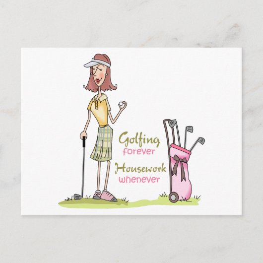 Golfing Forever Briefkaart (Voorkant)