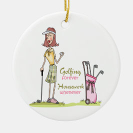 Golfing Forever Keramisch Ornament