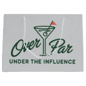 Golfing Gift Over Par And Under The Influence Golf Groot Cadeauzakje (Voorkant)