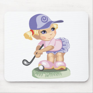 Golfing Girl Mousepad Muismat