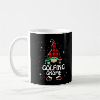 Golfing Gnome Buffalo Plaid Family Christmas Pajam Koffiemok
