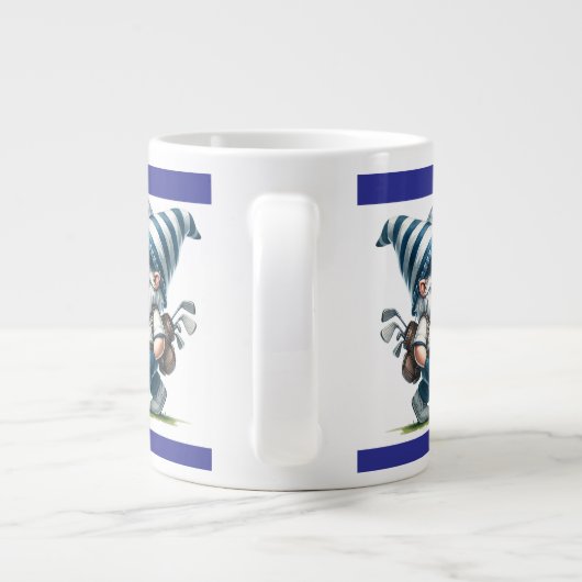 Golfing Gnomes Giant Coffee Mug Grote Koffiekop (Achterkant)
