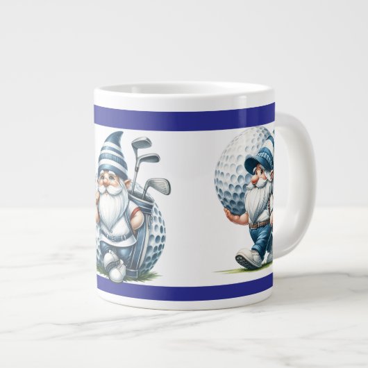 Golfing Gnomes Giant Coffee Mug Grote Koffiekop (Voorkant rechts)