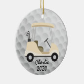 Golfing Golf Cart Ornament (Rechts)