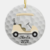 Golfing Golf Cart Ornament (Voorkant)