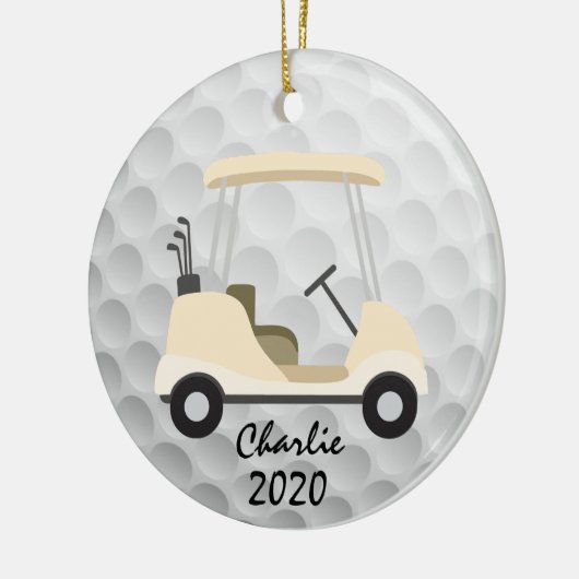 Golfing Golf Cart Ornament (Links)