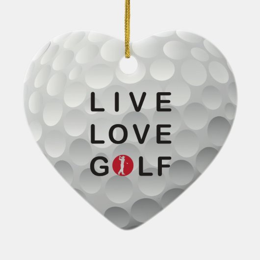 Golfing Golf Course Hole Happy Place Keramisch Ornament (Achterkant)