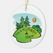 Golfing Golf Course Hole Happy Place Keramisch Ornament (Links)