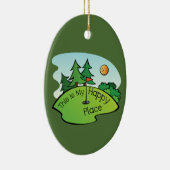 Golfing Golf Course Hole Happy Place Keramisch Ornament (Rechts)