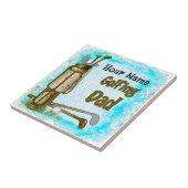 Golfing Golf Dad Tegeltje (Zijkant)