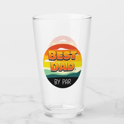 Golfing Golfer Beste vader van Par Glas (Achterkant)