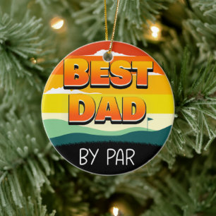 Golfing Golfer Beste vader van Par Keramisch Ornament