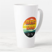 Golfing Golfer Beste vader van Par Latte Mok (Rechterhoek)