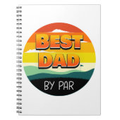 Golfing Golfer Beste vader van Par Notitieboek (Voorkant)