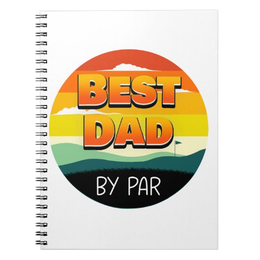 Golfing Golfer Beste vader van Par Notitieboek (Voorkant)