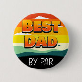 Golfing Golfer Beste vader van Par Ronde Button 5,7 Cm (Voorkant)
