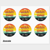 Golfing Golfer Beste vader van Par Ronde Sticker (Vel)