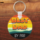 Golfing Golfer Beste vader van Par Sleutelhanger (Voorkant)