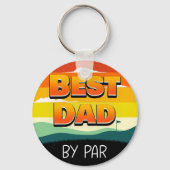Golfing Golfer Beste vader van Par Sleutelhanger (Achterkant)
