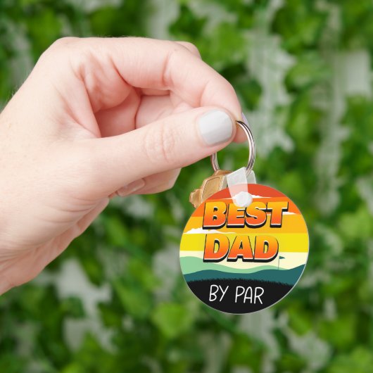 Golfing Golfer Beste vader van Par Sleutelhanger (Hand)