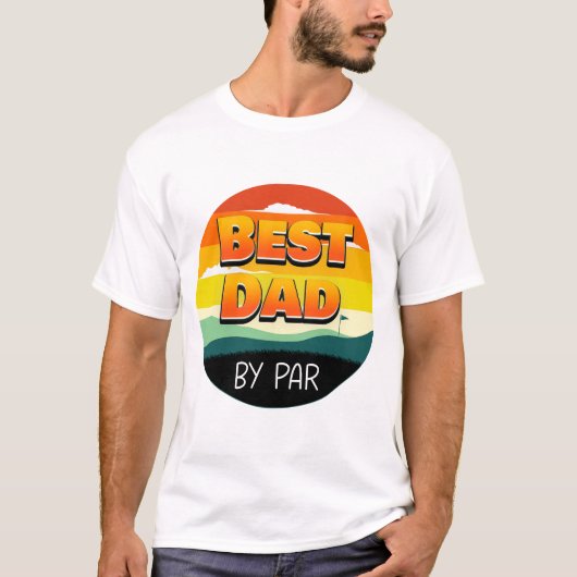 Golfing Golfer Beste vader van Par T-shirt (Voorkant)