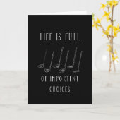 Golfing Golfer Golf Club Golf Course Gift Kaart (Gele Bloem)