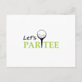 Golfing Golfer Let's Par Golf Funny Party Uitnodiging Briefkaart (Voorkant)