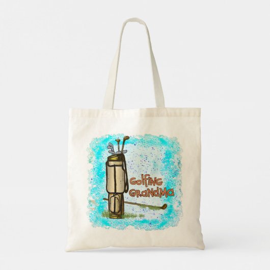 Golfing Grandma Tote Bag (Achterkant)