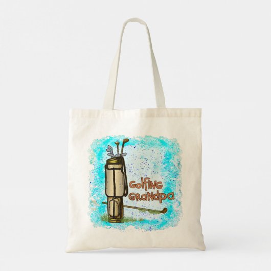 Golfing Grandpa canvas tas (Achterkant)