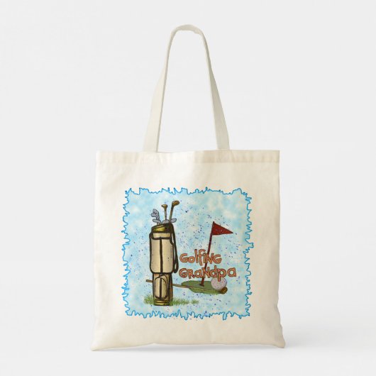Golfing Grandpa canvas tas (Achterkant)