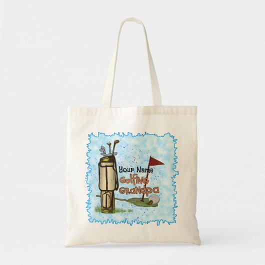 Golfing Grandpa canvas tas (Voorkant)