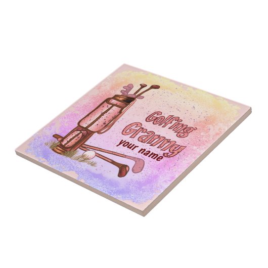 Golfing Granny Tegeltje (Zijkant)