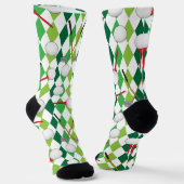 Golfing Green Argyle Diamonds Patroon Sokken (Gebogen)