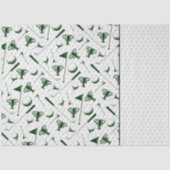 Golfing Green White Golf Ball Clubs Trophy Flag Ti Tissuepapier (Voorkant)