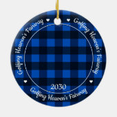 Golfing Heaven's Fairway Foto Golf Memorial Keramisch Ornament (Achterkant)