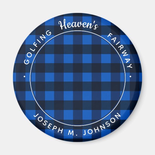 Golfing Heaven's Fairway Foto Golf Memorial Magneet (Voorkant)