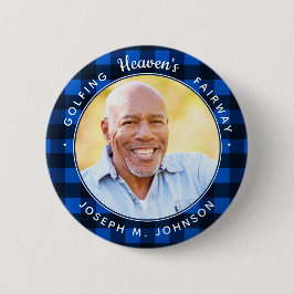 Golfing Heaven's Fairway Foto Golf Memorial Ronde Button 5,7 Cm