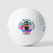 Golfing Heaven's Fairway Golf Lover Foto Memorial Golfballen (Voorkant)