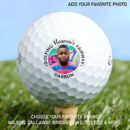 Golfing Heaven's Fairway Golf Lover Foto Memorial Golfballen