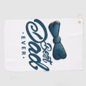 Golfing in stijl: Best Dad Golf Towel Golfhanddoek (Horizontaal)