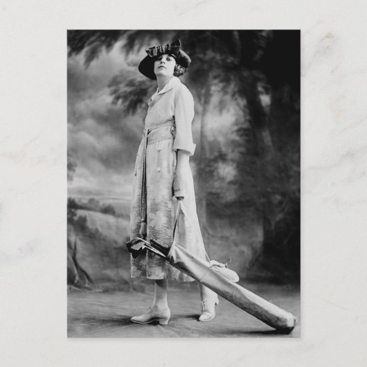 Golfing in stijl, jaren 20 briefkaart (Voorkant)