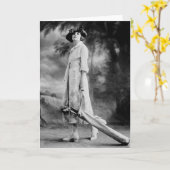 Golfing in stijl, jaren 20 kaart (Gele Bloem)