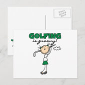 Golfing is Groovy Briefkaart (Voorkant / Achterkant)