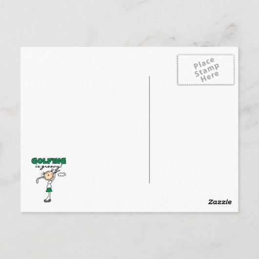 Golfing is Groovy Briefkaart (Achterkant)