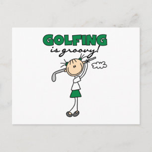 Golfing is Groovy Briefkaart