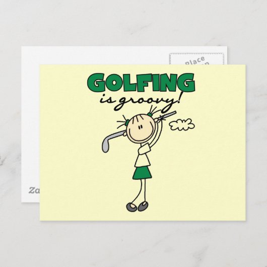 Golfing is Groovy Tshirts en Gifts Briefkaart (Voorkant / Achterkant)