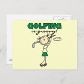 Golfing is Groovy Tshirts en Gifts Briefkaart (Voorkant / Achterkant)