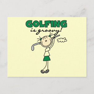 Golfing is Groovy Tshirts en Gifts Briefkaart